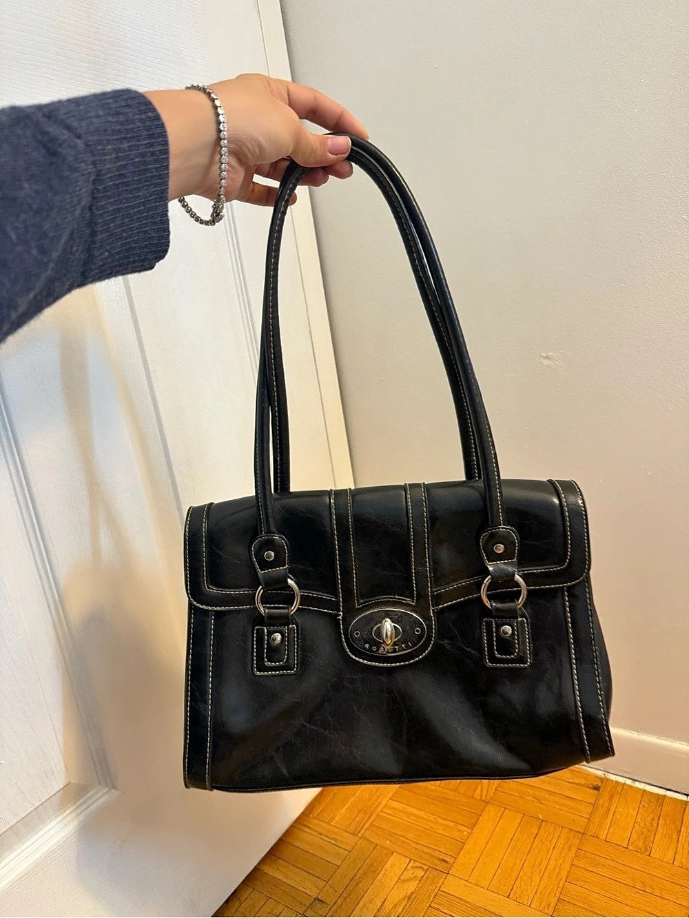 Rosetti Black Shoulder Bag